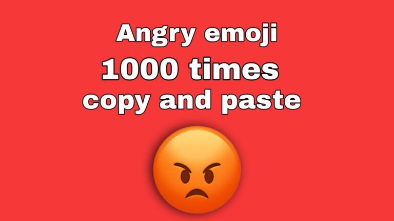 1000 Times Angry Emoji Copy And Paste