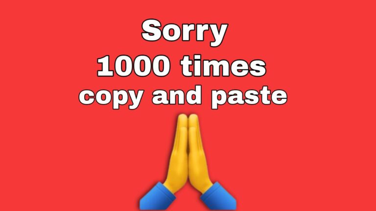 Sorry 1000 Times Copy And Paste With Emojis