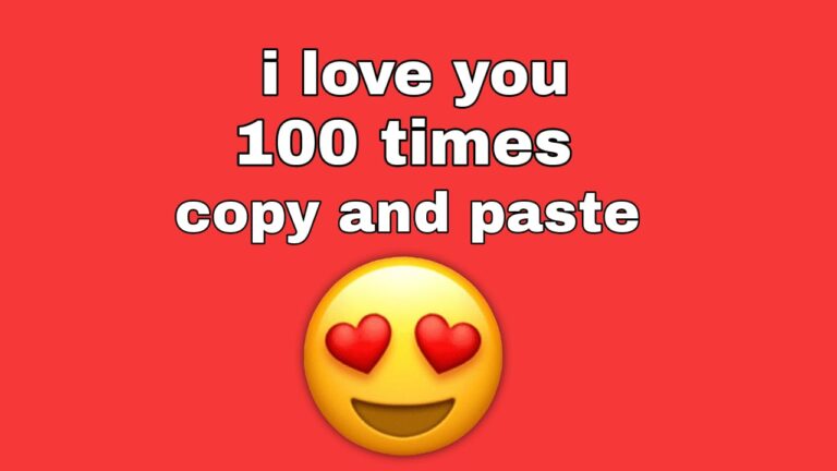 I love You 100 Times Copy And Paste With Emojis