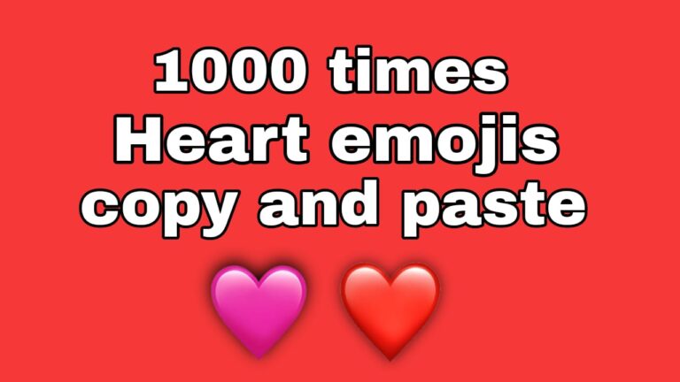 1000 Heart Emojis Copy And Paste