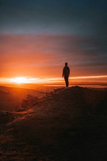 Alone Boy Wallpaper at Sunset