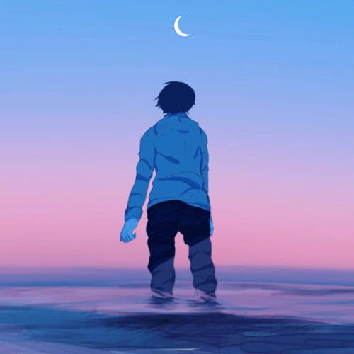 Alone Boy DP Cartoon for WhatsApp