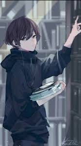 Anime Alone Boy Black and White Wallpaper