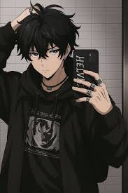 Anime Alone Boy Black and White Wallpaper
