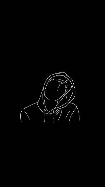 Minimal Black and White Boy Wallpaper