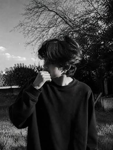 Moody Black and White Boy Wallpaper 