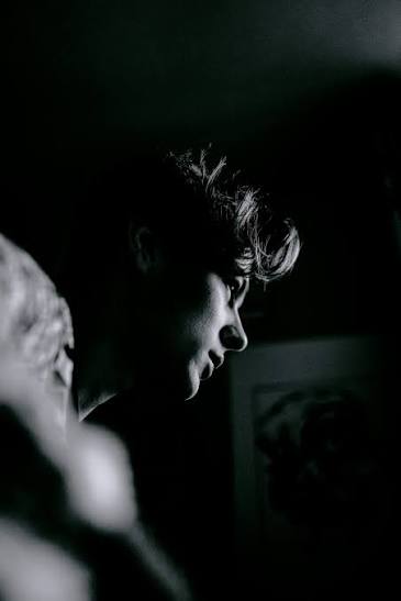 Moody Black and White Boy Wallpaper 
