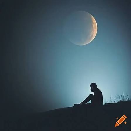 Sitting Alone Under the Moon