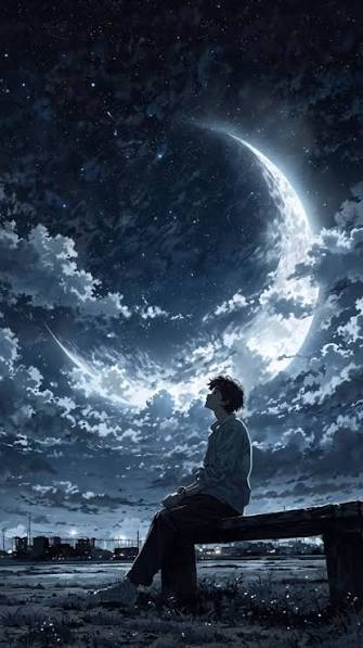 Sitting Alone Under the Moon